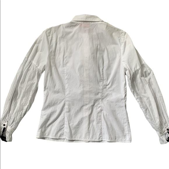❤️Oscar de la Renta white cotton blouse with beautiful ruffle detailing size 8❤️ - Picture 5 of 11